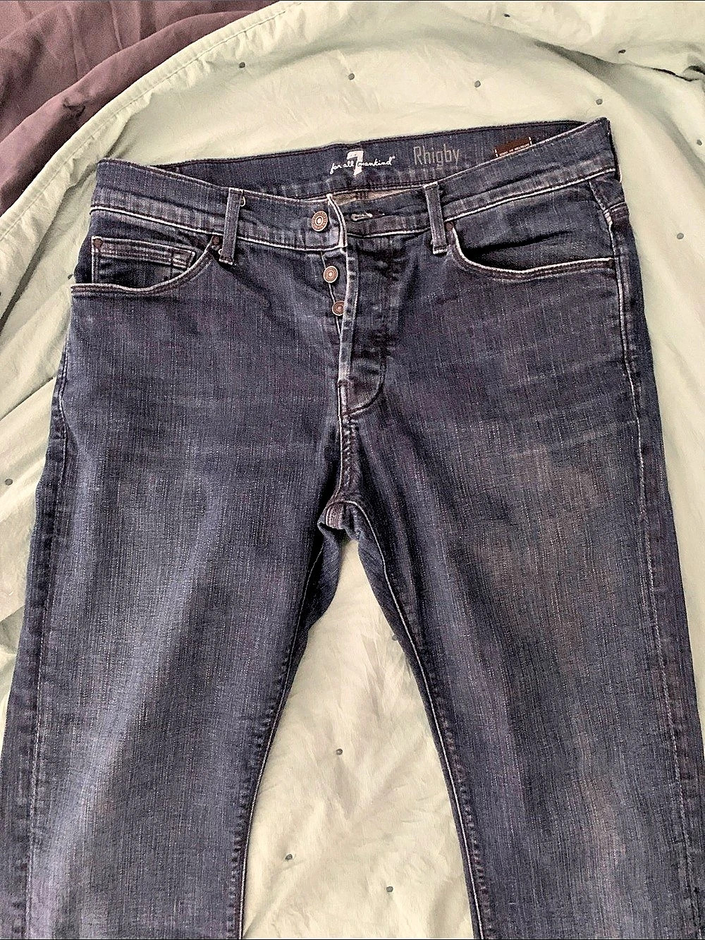 7 for all Mankind Rhigby Straight Leg Jeans Waist 34